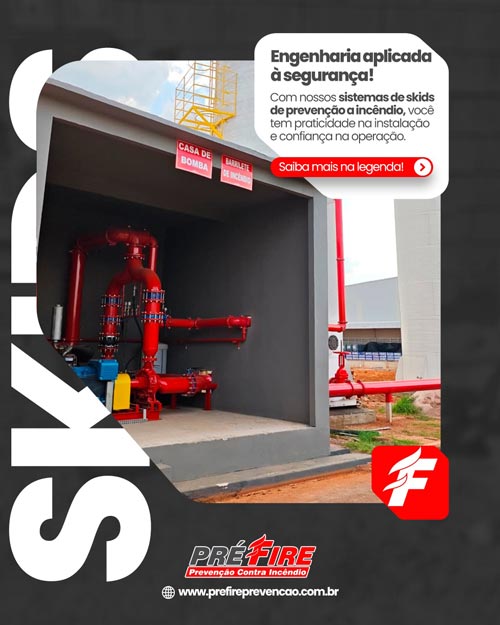 Sistemas de skids de prevenção a incêndio da Pré-Fire